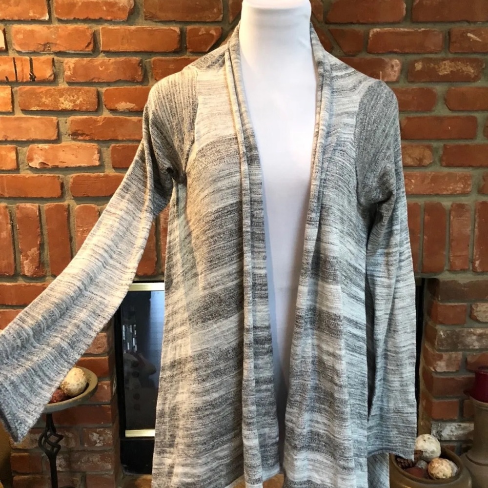 Boho Chic Gray/S Draping Soft Layering Open Cardi… - image 3